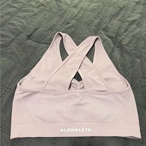 Alphalete Crossback Sports Bra in Light Mauve